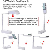 Multifunction Foldable Video Recording Phone Holder Rechargeable LED Light Stand and Remote