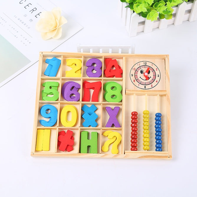 Early Learning Computation Study Box Numeric Abacus Puzzle Wooden toys best gift for Kids