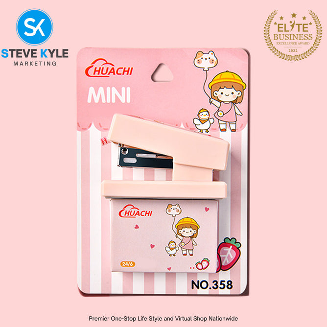 Mini Portable Stapler Student Office Stationery Supplies Small Stapler Cute Kawaii