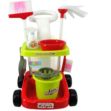 667-33 Little Helper House Cleaning Trolley Set Toy - Pretend Play