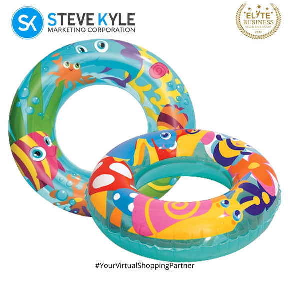 Bestway Inflatable Designer Printed Swim Ring 24 Inches For Kids Play in Swimming Pool