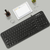 96 Keys D520 Universal Round Key Computer USB Wired Keyboard Mini Portable Ergonomical