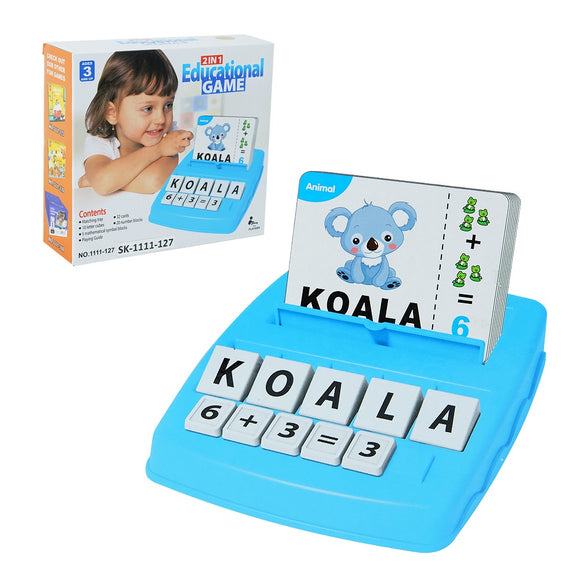 2 in 1 Educational Game Learning Number and Letters Literacy Fun Spelling Game for Kids