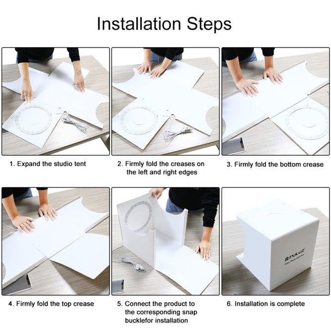 PULUZ PU5030 30cm Folding Portable Ring Light Photo Lighting Studio Shooting Tent Box Kit