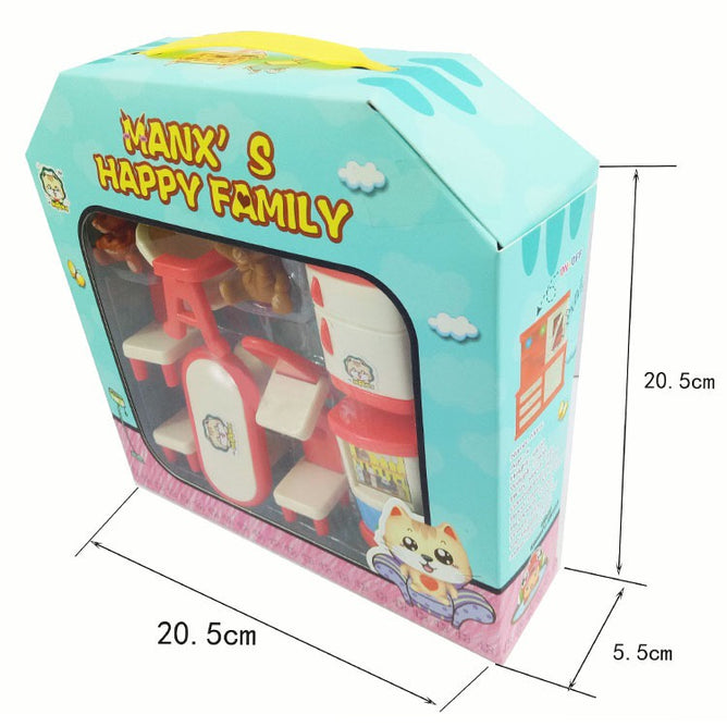 Pretend Play Doll House Furniture Accessories Manxs Happy Family Toys Best gift for Kids