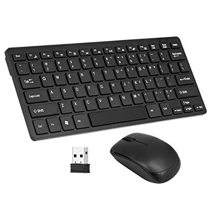 2.4GHz Wireless Mini Keyboard and Mouse Combo with Free Mouse Pad