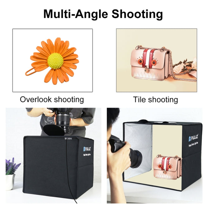 PULUZ 30cm Folding Portable Ring Light Photo Lighting Studio Shooting Tent Box Kit with 6 Colors Backdrops