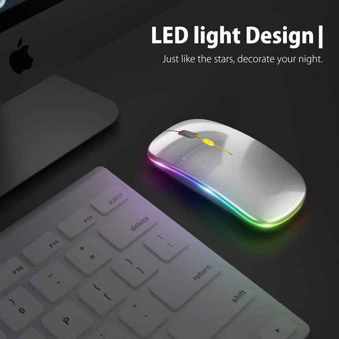 Wireless RGB Optical Slim Computer Mouse