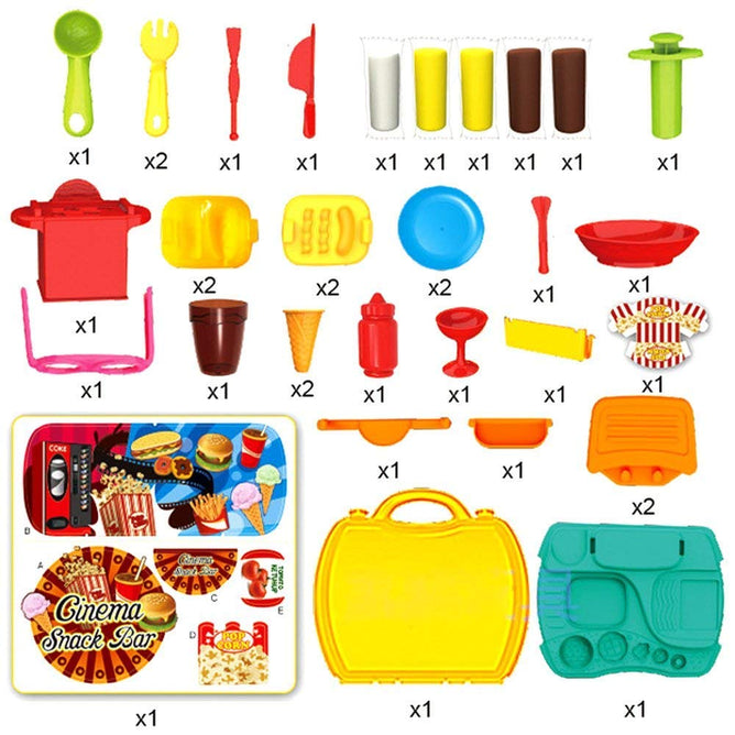 Dough Cinema Snack Bar Suitcase Playset
