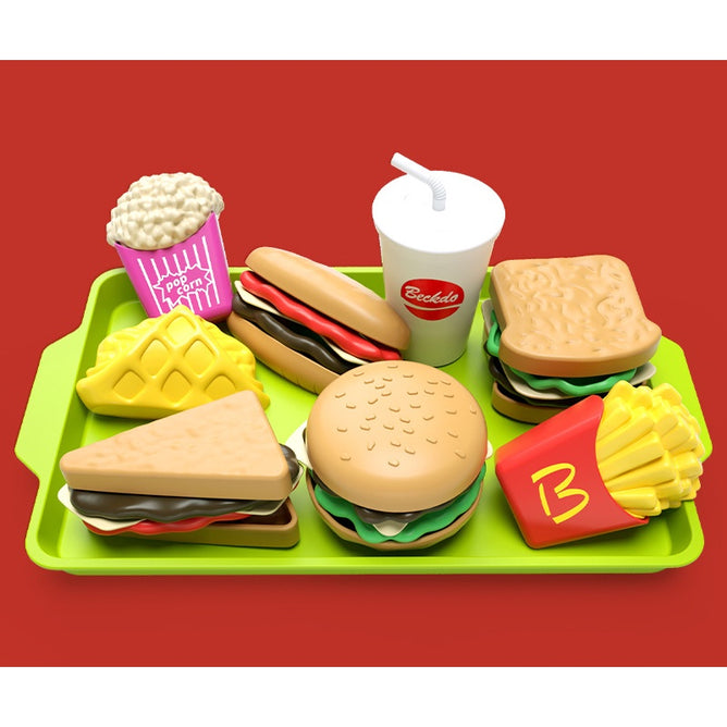Pretend Play Simulation Assembling DIY Fast Food House Set for Children