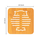 Random Design Wooden Coaster Bamboo Pot Holder Bowl Pad Kitchen Hot Plate Holder for Kitchen