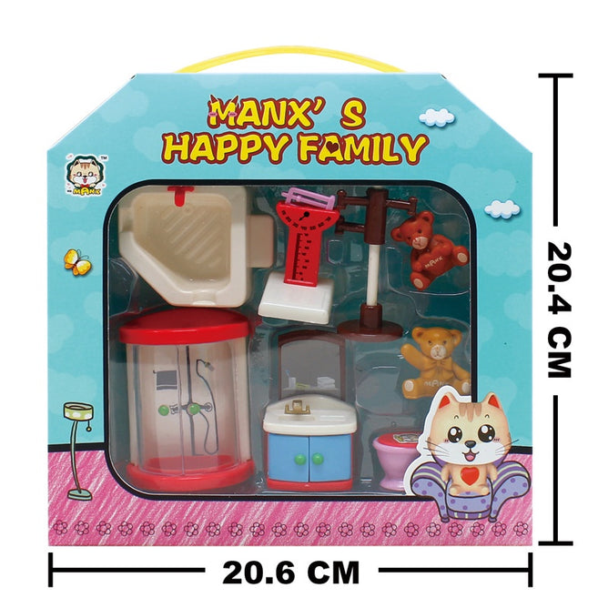 Pretend Play Doll House Furniture Accessories Manxs Happy Family Toys Best gift for Kids