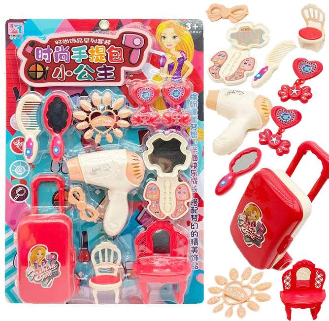 Pretend Play Cosmetics Hair Accessories Toy Set Girls over the Dressing Table best gift  for kids