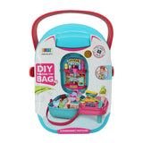 Pretened Play Educational Toys Set Dresser Supermaket or Dough Suitcase Toy Bag Storage