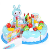 54Pcs Simulation DIY Cutting Birthday Cake Combo Toy Playset for Playing House Game Decoration Kid Gift