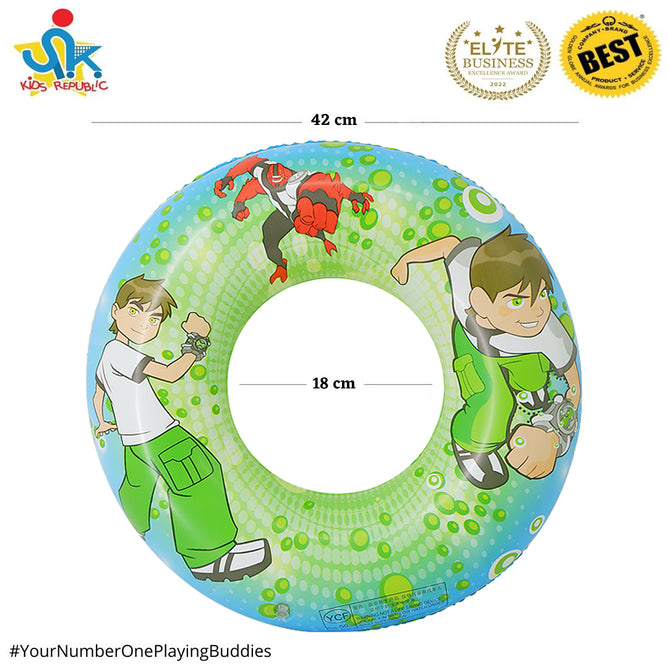 18 inches Adorable Cartoon Character Swim Ring Floater for Children Outdoor Swimming