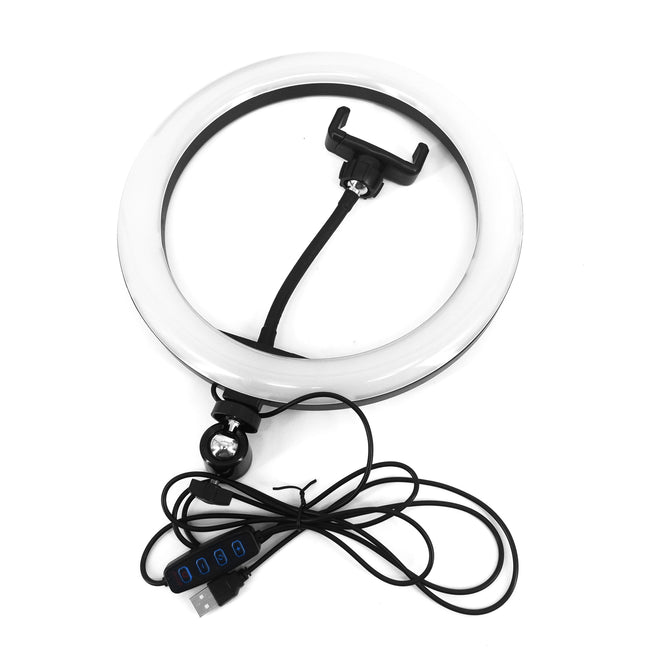 26 CM Professional Ring Light with Tripod Cold Shoe and Phone Holder