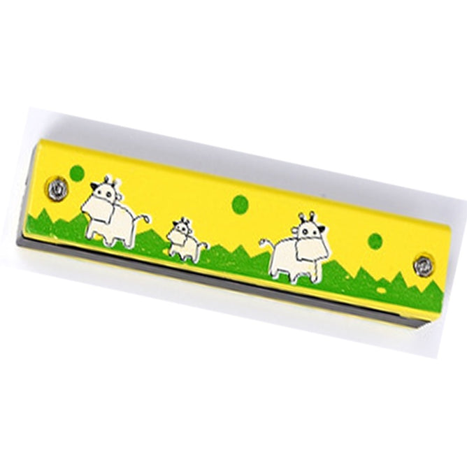 Wooden Harmonica 16 Holes Double-Row Blow Woodwind Mouth Toys for Children Musical Instruments