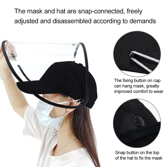 PULUZ PU463 Anti-Saliva Splash Anti-Spitting Anti-Fog Anti-Oil Protective Baseball Cap Mask Removable Face Shield