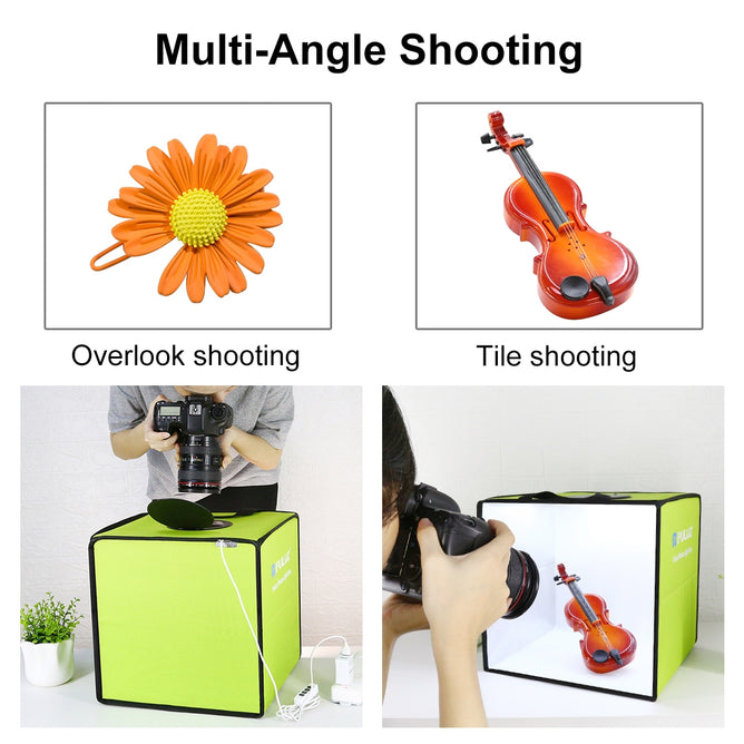 PULUZ 30cm Folding Portable Ring Light Photo Lighting Studio Shooting Tent Box Kit with 6 Colors Backdrops