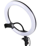 20cm Ring Light with Mini Tripod and Phone Holder Selfie LED Ring Light Photo Studio Light With Tripod Stand & Phone Holder Set for Live streaming Zoom Conference Tiktok Dimmable 3 Colors Ring Light (Vlog)