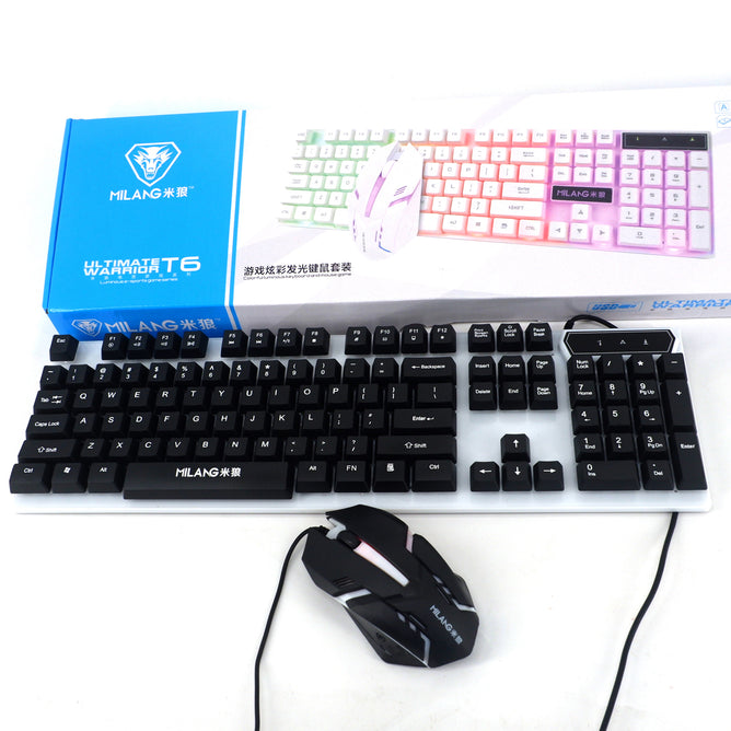 T6 Milang Gaming Wired Keyboard and Mouse Combo (Backlight)