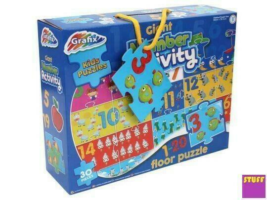 Giant Number and Animal Alphabet Activity Kids Floor Puzzle