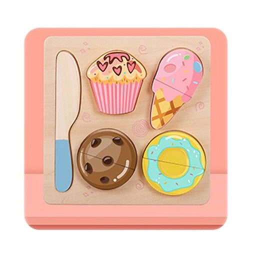 Pretend Play Wooden Cutting Food & Vegetables Puzzle Kitchen toys for Kids Educational Toys