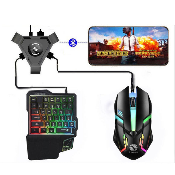 35 Keys One-Handed Keyboard Mouse Converter Combo for Smartphone PC PUBG Mobile Game Accessories