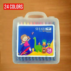 12/24 Pieces Shark Hexagonal Oil Pastels Stationery Color gifts for Kids