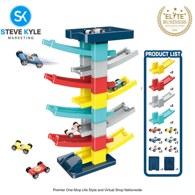 Children Gliding Glide Rail Car Educational Inertia Baby Mini Car Toys Boys and Girls Gift Box