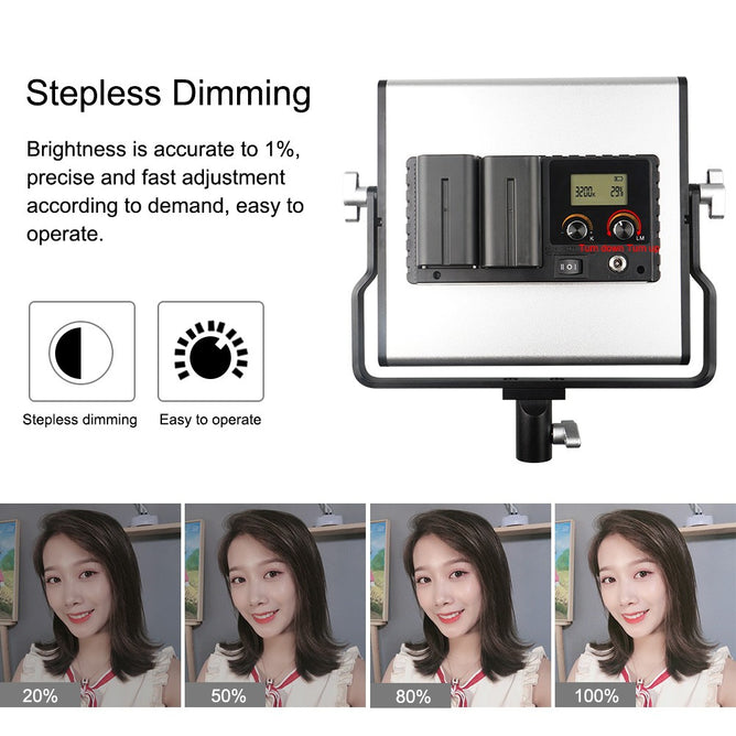PULUZ PU5220US 15W 1650lm 200 LEDs 3200-5600K Dimming Studio Video Light LED Photo Light