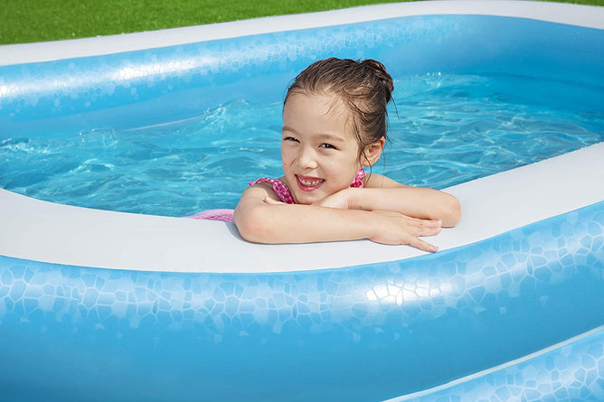 Bestway Swim Center Rectangular Size Inflatable Big Family Swimming Pool for Kids