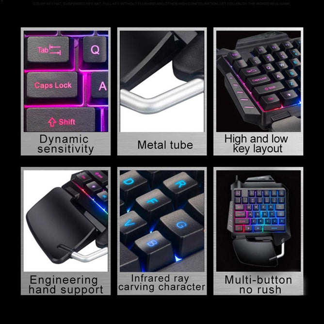 35 Keys One-Handed Keyboard Mouse Converter Combo for Smartphone PC PUBG Mobile Game Accessories