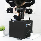 PULUZ PU5027 25cm Folding Portable Ring Light Photo Lighting Studio Shooting Tent Box w/ 12 Color Backdrops