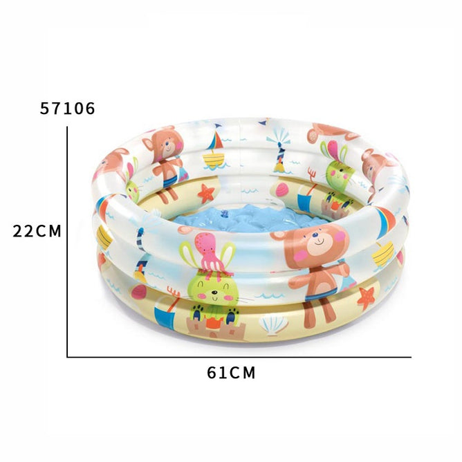 INTEX 57106 Beach Buddies 3-Ring for Outdoor Baby Swimming Pool