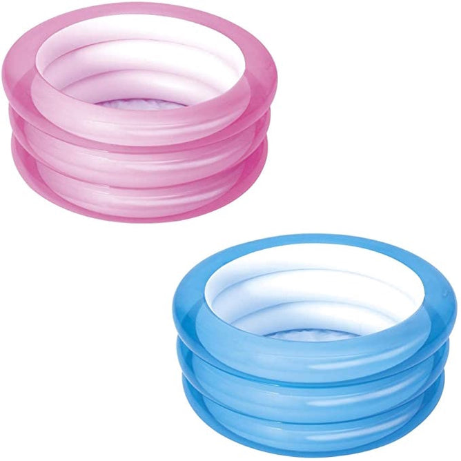 Bestway Transparent Colored 3 Air Ring Inflatable Pool for Kiddie Swimming Pool