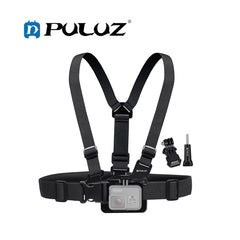 PULUZ PU26 Adjustable Body Mount Belt Chest Strap with J Hook Mount & Long Screw for Action Camera