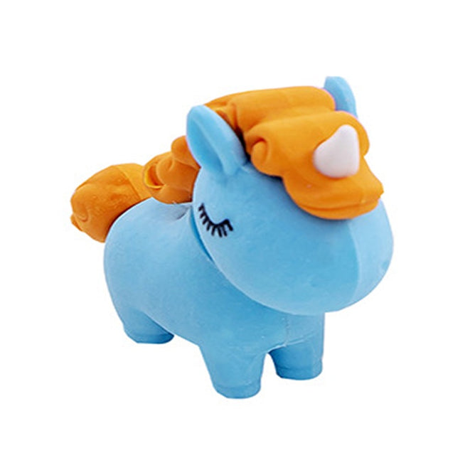 Random Color Cute Animal 3D Unicorn Rubber Eraser Primary Student Gift Stationery