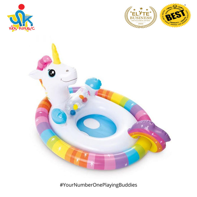 Intex Inflatable See Me Sit Cute Animals Design Kiddie Pool Rider Swimming Ring Floats for Water Fun