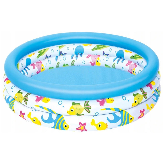 Bestway  3 Equal Rings Coral  Printed Inflatable Pool for Outdoor Kiddie Swimming Pool