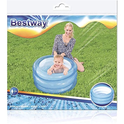 Bestway Transparent Colored 3 Air Ring Inflatable Pool for Kiddie Swimming Pool