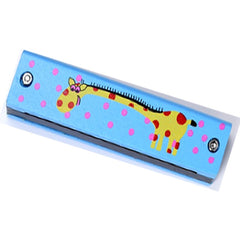 Wooden Harmonica 16 Holes Double-Row Blow Woodwind Mouth Toys for Children Musical Instruments