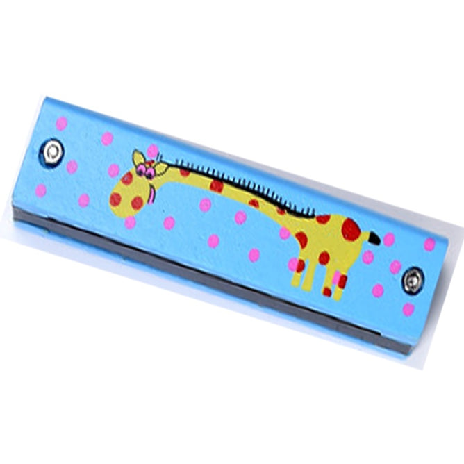 Wooden Harmonica 16 Holes Double-Row Blow Woodwind Mouth Toys for Children Musical Instruments