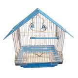Collapsible Colored Bird Cage with Complete Accessories of Perch, Swing & Feeder