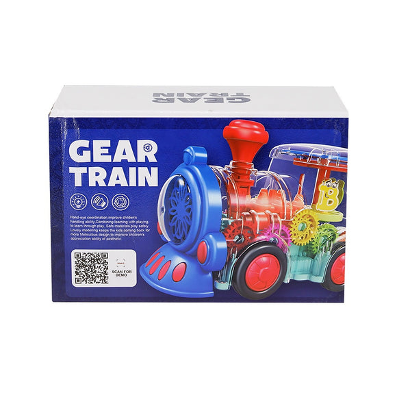 Battery Operated Bump and Go Gear Train with Lights and Sound Toys for Kids