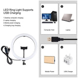 PULUZ PKT3064B 12 inch 30cm Light + 1.1m Tripod Mount + Dual Phone Brackets Curved Surface USB 3 Modes Dimmable Dual Color Temperature LED Ring Vlogging Video Light Live Broadcast Kits with Phone Clamp