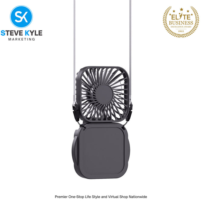 NEW Portable Mini Rechargeable Folding Fan with Mirror & Lace