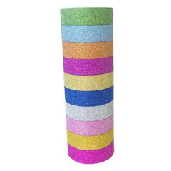 DIY 10 Rolls Random Color Glitter Plain Arts Crafts Washi Tape Stationery
