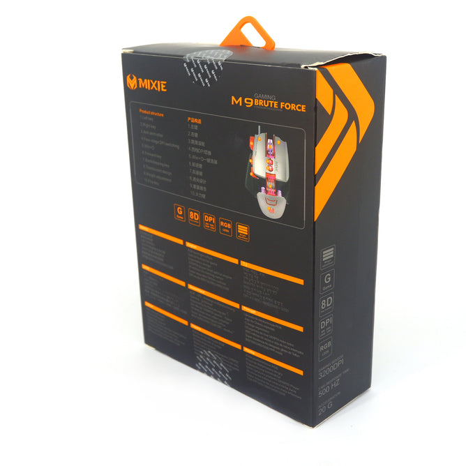 Mixie Wired Gaming Macro Programmable Design RGB Lighting Effect Mouse